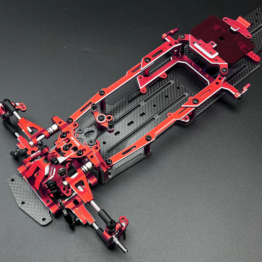 Team AD AD-XF IFS Horizontal Shock Conversion Kit - Red - Image 5