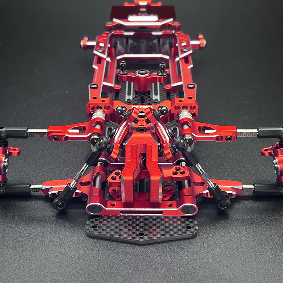 Team AD AD-XF IFS Horizontal Shock Conversion Kit - Red - Image 6