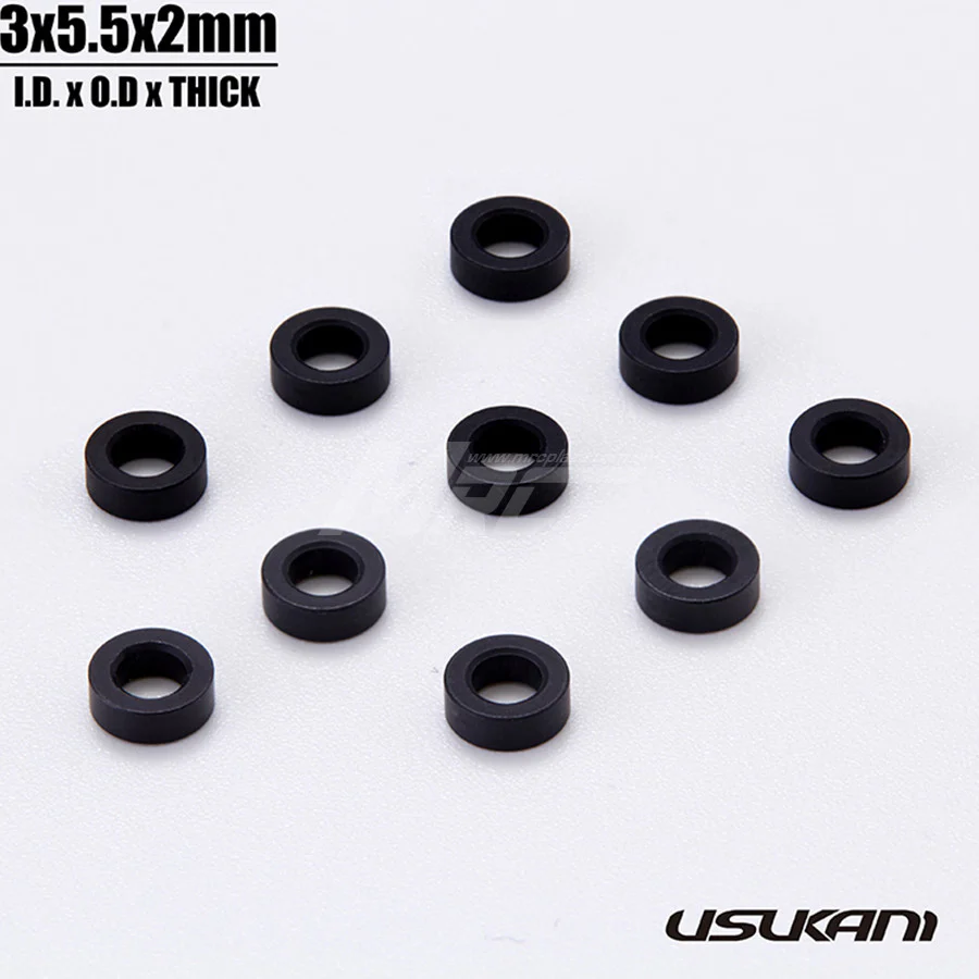 Usukani Alum. Spacer 3.0 X 5.5 - Black - Image 3