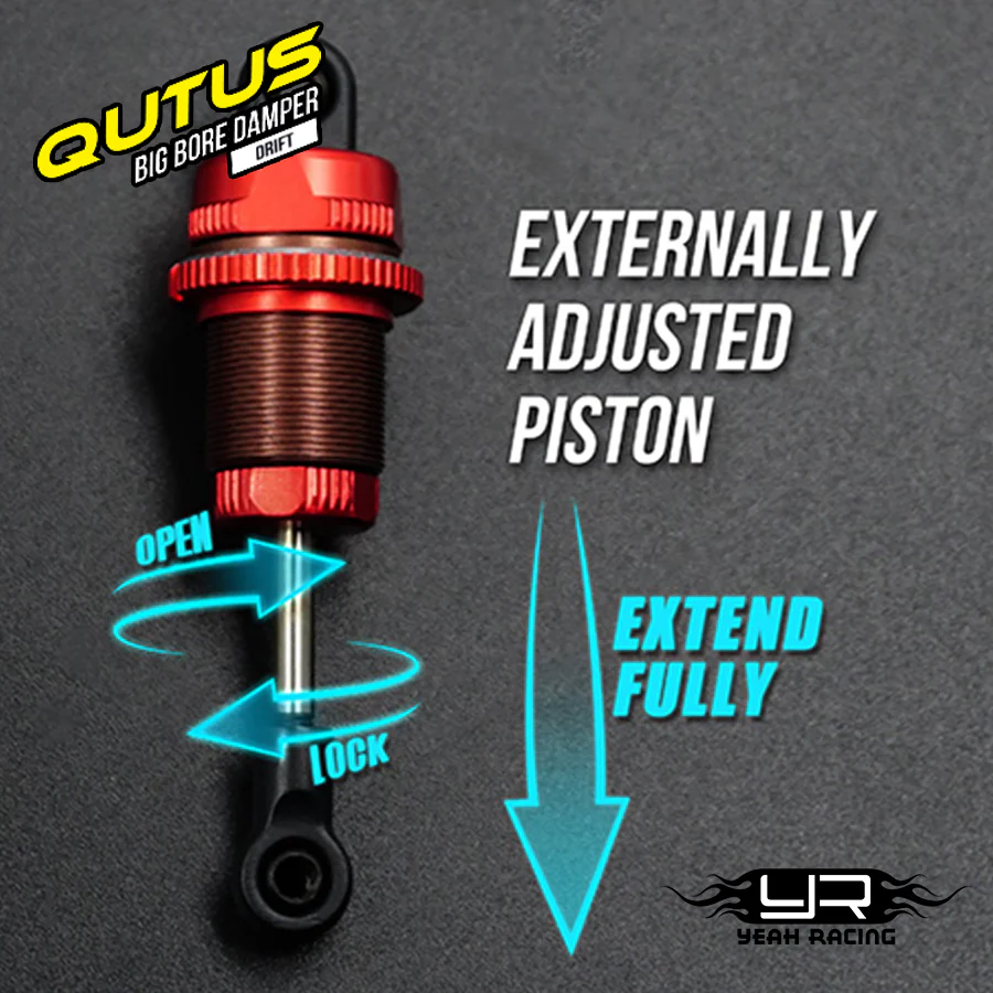 Yeah Racing QUTUS Slider Damper Set - Black - Image 4